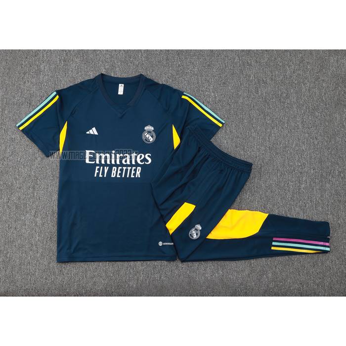 Tuta da Track del Real Madrid Manga Corta 2023-2024 Blu